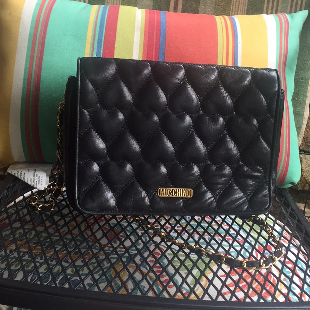Moschino heart flap shoulder bag